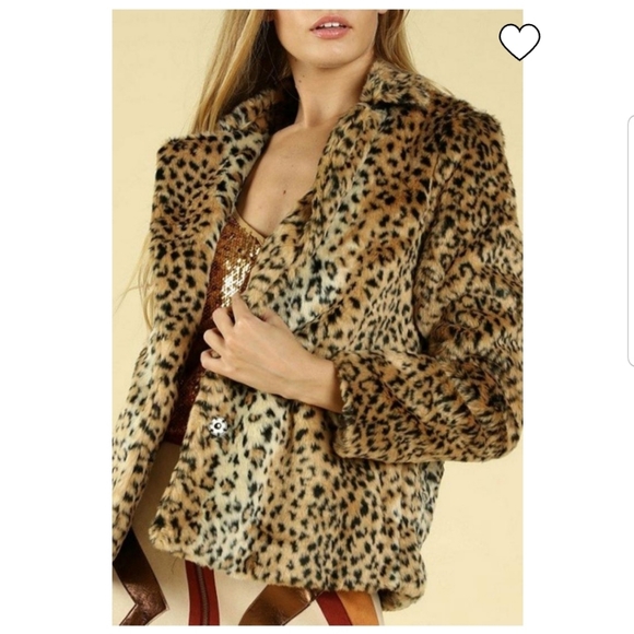Wild Honey Luxe Leopard Coat. NWT - Picture 4 of 5